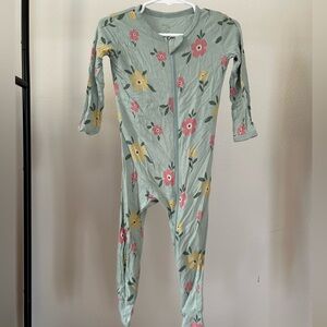 Kyte BABY Bamboo Retired Buttercup Print Zip Romper